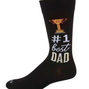 MeMoi #1 Dad Bamboo Crew Socks, Mens Comfortable & Durable